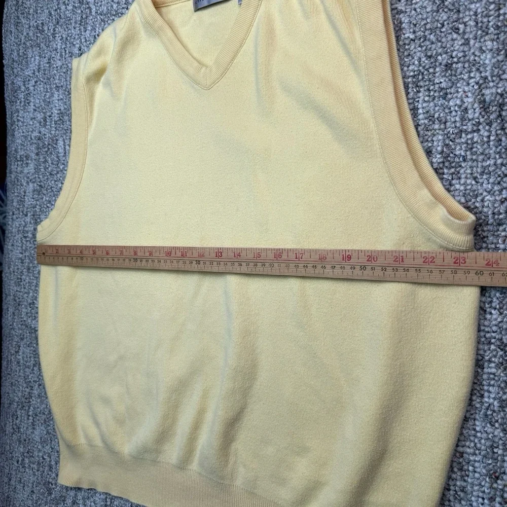 Vintage Cypress Links Sweater Vest Mens XL Golf Yellow Made In USA